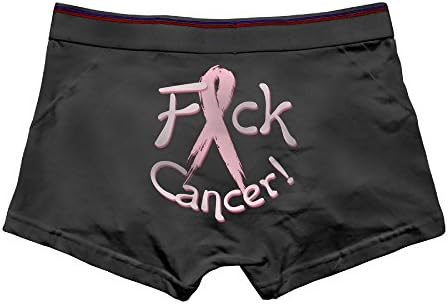 YssZcs Men Fck Cancer Seducative Panties Knickers Black L