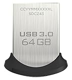 SanDisk Ultra Fit CZ43 64GB USB 3.0 Low-Profile Flash Drive Up To 130MB/s Read- SDCZ43-064G-G46