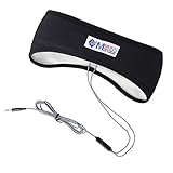 [Upgraded] MMUSS Sleep Headphones Headband with Mic, Control Button and Ultra Thin Speakers. Perfect for Sleeping, Sports, Air Travel, Meditation and Relaxation (Black)