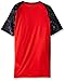 Under Armour Boys' HeatGear Armour Up Printed Fitted Short Sleeve Shirt, Stealth Gray (008)/Risk Red, Youth X-Large