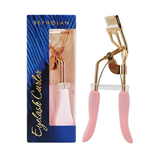 Bepholan Eyelash Curler with Black Advanced Silicone Pressure Pad Fits All Eye Shape No Pinching Pink Eyelash Curler - Thumbnail 6