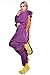 NEWCOSPLAY Adult Unisex Onesie Dinosaur Pajamas Costume (M, Purple Dinosaur)