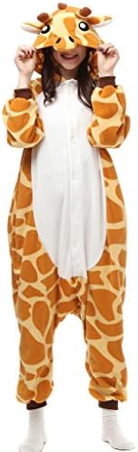 Pinkmerry Adult Onesies Footie Pajamas Costumes Cosplay Sleepwear, Giraffe, X Large