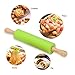 Alimat PluS Silicone Rolling Pin, Dough Roller for Pizza, Cookie with Wooden Handle and Surface, 2 Pack Rolling Pins for Baking (9+12 Inch)