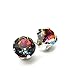 925 Sterling-silver stud earrings made with sparkling Volcano crystal from Swarovski®. London gift box.