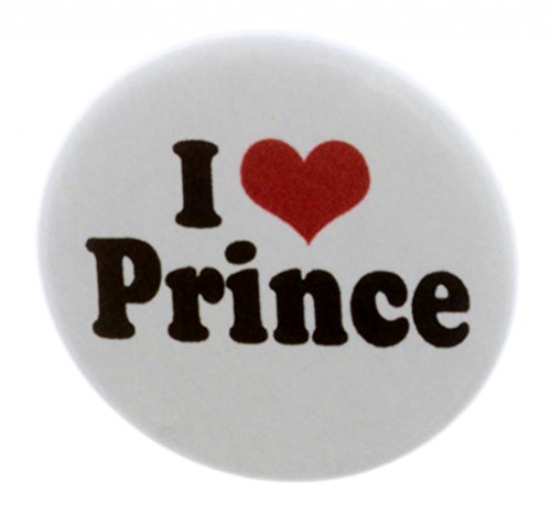 A&T Designs Unisex - I Love Prince 1.25" Pinback Button Pin (heart)
