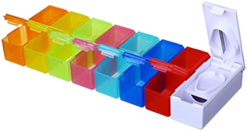 Kylin Express Rainbow Color 7 Day Pill Reminder Medicine Storage Container Pill Case
