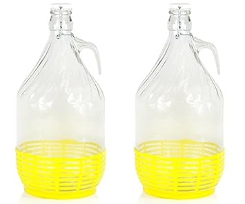 2 x 5L Weinballon Glasballon gut schließbarer Bügelverschluss Glasflasche