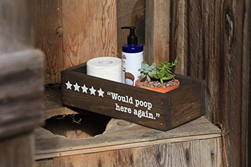 Toilet Paper Holder - Would Poop here again - Bathroom Decor -Toilet Paper Storage