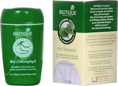 Biotique Bio Chlorophyll Oil-free Anti-acne Gel &amp; Post Hair Removal Soother(65 G)