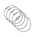 WZT 50 PCS Length: 8in Stainless Steel Wire Ring Keychain Cable Key Luggage tag rope Ring for Outdoor Hiking Hanging Luggage Tag Keyrings and ID Tag Keepers Key Holder Smart Key Ring Organizes