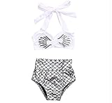 Baby Girls Bikini Set Swimwear Swimsuit Bathing 2Pcs Top+Shorts Pants Swimmable Costumes Beachwear (4T-5T)