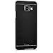 kwmobile Premium hard case for Samsung Galaxy A3 (2016) with reinforced back of brushed aluminium in black