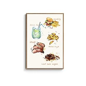 Framed Canvas Wall Art for Living Room, Bedroom Tasty Food Canvas Prints for Home Decoration Ready to Hanging - 16x24 inches