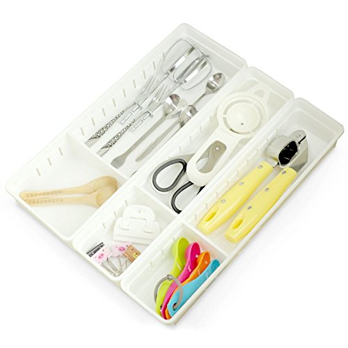 Chris W Desk Drawer Organizer Tray With Adjustable Dividers Multi
