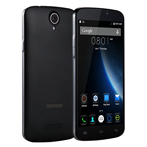 Smartphone Libre, DOOGEE X6S 4G LTE Móviles Libres Baratos (64-BitHz Quad-core, 8GB ROM, 5.5 Pulgadas IPS Pantalla, 5MP Cámara, Android 6.0, Batería de 3000mAh, OTG OTA GPRS Bluetooth 4.0)-Negro