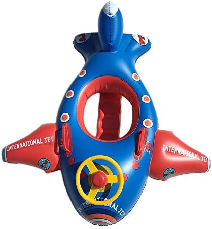 Inflatable Airplane Teering Wheel Floating Boat Aircraft Baby Kids Swimming Float Seat Boat Pool Ring