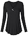 Vinmatto Women's Summer Short Sleeve V Neck Flowy Plus Size Tunic Top(XXL, Z Solid Black)