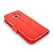 Galaxy S6 Edge Plus Case, Cellularvilla [Diamond Jewel] [Card Slots] Embossed Flower Design Premium Pu Leather Wallet Case Flip Cover for Samsung Galaxy S6 Edge Plus / S6 Edge+ (Red)