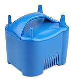 Flexzion Electric Balloon Inflator Pump (Blue) Dual Nozzle 110V 680W Air Blower with Built-in Motor Advanced Wire Storage Function Portable For Birthday Party Wedding Decoration