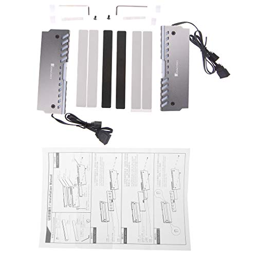 RingBuu 2pcs, Memory Heatsink, Motherboard Aura Cooling Vest, RGB 256 Radiator, Color Light