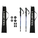Hiking Poles 2 Pack by PowerTrek | Collapsible Walking Stick | Camping Backpacking Gear For Men And Women | Ideal For Trekking Trails Hikes And Climbing | All Accessories Included