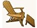 Folding Cedar Adirondack Chair with Footstool, Stained Finish, Amish Crafted