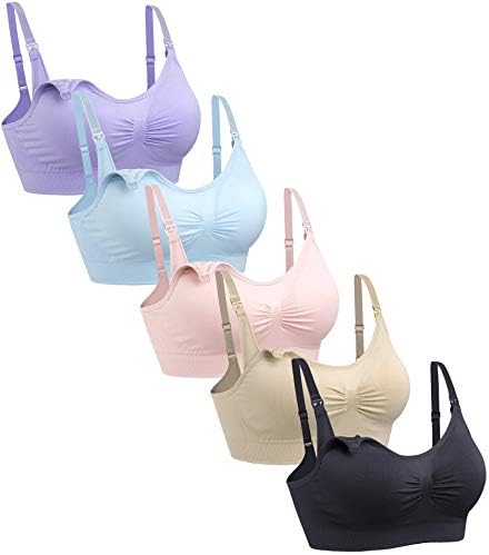 CosCool 2-5PACK Nursing Bra Wireless Bra Women's Sleeping Maternity Bra Breastfeeding Bras Bralette