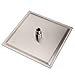 Sarlai Rain Shower Head Stainless Steel - 12 Inch Rainfall Shower Head Brushed Nickel Square Ultra Thin 304 Stainless Steel Rain Shower Head with Easy to Clean Silicone Nozzle