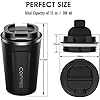 Coffee-Cup-Insulated-Reusable-Travel-Mug-Double-Walled-Stainless-Steel-with-Leakproof-Lid-for-Hot-Drinks-and-Beer-380ml-Black ARTLIVE Travel Mug, Coffee Cup Insulated & Reusable Travel Cup - Thermal Stainless Steel Eco-Friendly with Leakproof Lid…
