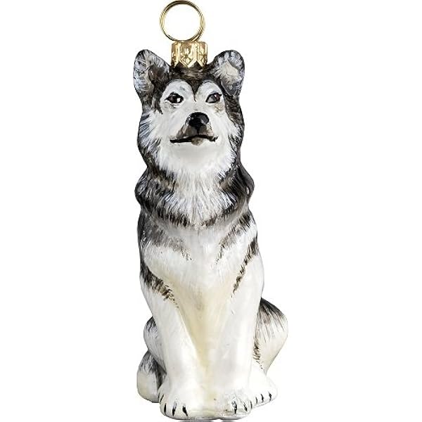 malamute christmas ornament
