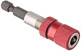 Neiko 00238A Adjustable Depth Screwdriver Bit Holder with Magnetic Tip and Hardened Shaft, Red