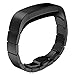 Fitbit Alta (HR) Bands, No1seller Premium Stainless Steel Replacement Watch Band with Classic Butterfly Clasp, Removable Links Fit to Any Wrist Size For Fitbit Alta & HR Fitness Tracker(Black)