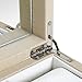 SONGMICS Jewelry Box, Lockable Jewelry Organizer, with Full Length Inside Mirror, 3 Drawers, Thickened Frame, Mother's Day gift, Beige UJBC230BE