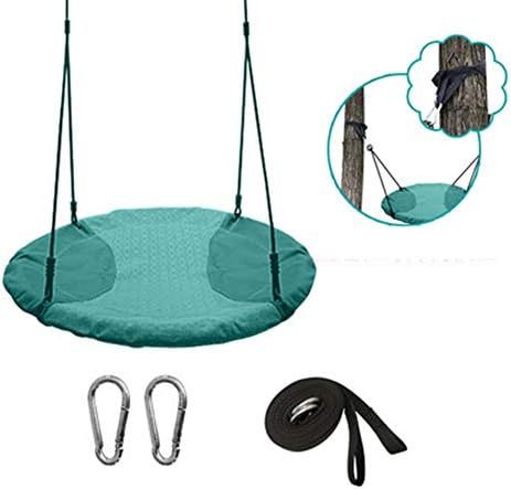 SHARESUN Children's disc swing, durable steel frame waterproof, high temperature and UV resistant Easy to install butterfly suspension cradle seat, diameter 100 cm