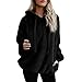 Sumen Clearance! Womens Plus Size Hooded Sweatshirt Winter Warm Zipper Pockets Coat Outwear S~5XL