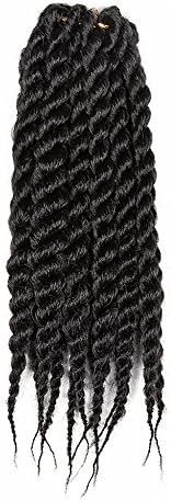Aoert Havana Twist Hair 10" 12" 14" 3PCS- 3X Havana Twist Braid Crochet Styles Pack of 3 (#1B Natural Black)