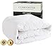 Basic Beyond Lightweight Down Comforter Twin Size,All Season White Twin Down Feather Comforter with Corner Tabs,64