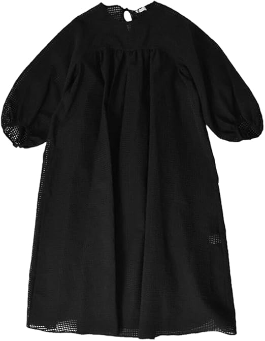 Amazon Co Jp ソーノ Sono コットンシアーオーガンジーエアリーフレアワンピース 1 ブラック Col 19 S211dv063 1 19 Black 服 ファッション小物