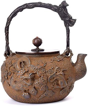 鉄瓶 急須 繊細かつ繊細な 価格 シンプルかつエレガントな鋳鉄ケトル日本のキッチンポットティーポットウィスコンロケトル 健康 ティーポット 褐色 色