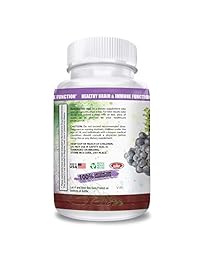 Extra Strength 100% Pure Resveratrol 1200mg - 180 Capsules - 3 Months Supply | Antioxidant Supplement | Natural Trans-Resveratrol Pills | for Anti-Aging, Heart Health, Immune System & Brain Function