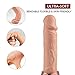 Realistic Dildo Sex Machine Telescopic Remote Control Suction Cup Vibrator Clitoris Vagina G-spot Stimulator, Treediride 7 Telescopic & 7 Vibrating Modes USB Rechargeable Skin-Friendly Adult Toys