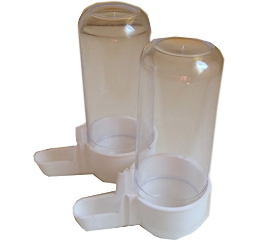 Power of Dream Plastic Bird Canary Budgie Cockatiel Seed and Water Feeder Dispenser Transparent