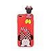 CASESOPHY Red Minnie Mouse with Doll Cover for iPhone 7plus 8plus Large Size 5.5 Screen Soft TPU Gel 3D Cartoon Slim Shockproof Protective Cool Fun Lovely Cute Fashion Hot Gift Girls Teens Kids