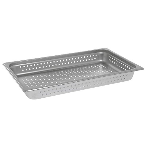 HUBERT Steam Table Pan Full Size Perforated 22 Gauge Stainless Steel- 2 1/2 D