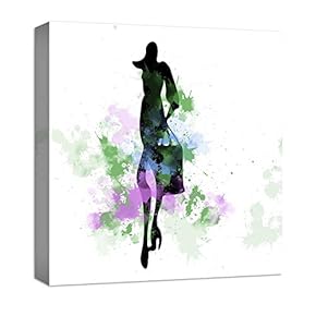 Canvas Wall Art Abstract Elegant People Painting Artwork for Home Prints Framed - 12x12 inches