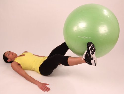 Fitness Republic 55cm Stability Ball Green with Pump (Exercise Ball / Gym Ball)