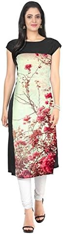 HF Entprise Women's Fancy Mix Cotton Kurti Free Size White
