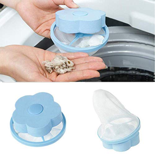 RYGHEWE 10 Pcs Floating Pet Fur Catcher Filtering Hair Removal Device Washing Machine Universal Float, Filter Bag Laundry Ball, Wool Cleaning Supplies US Shipping