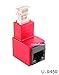 CablesOnline Cat5e/Cat6 RJ45 Ethernet Male/Female Right Angle Adapter. RJ45/ 8P8C Female to RJ45/ 8P8C Male, U-R45R
